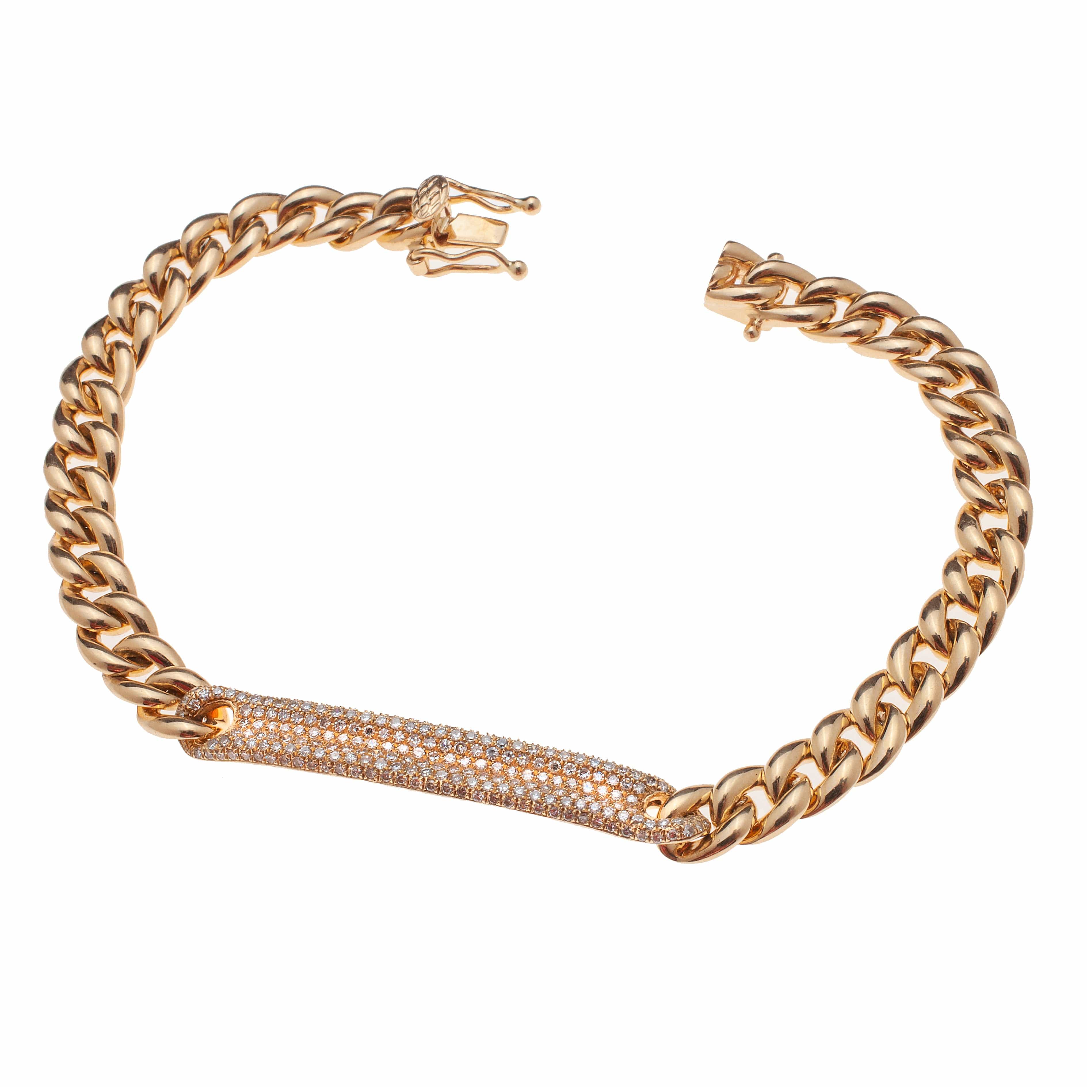 14K Gold Micro Pave Diamond Bar Body Chain