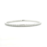 18K Stretch Round Diamond Mini Tennis Bracelet, 1.3  Carats, Natural Mined Diamonds