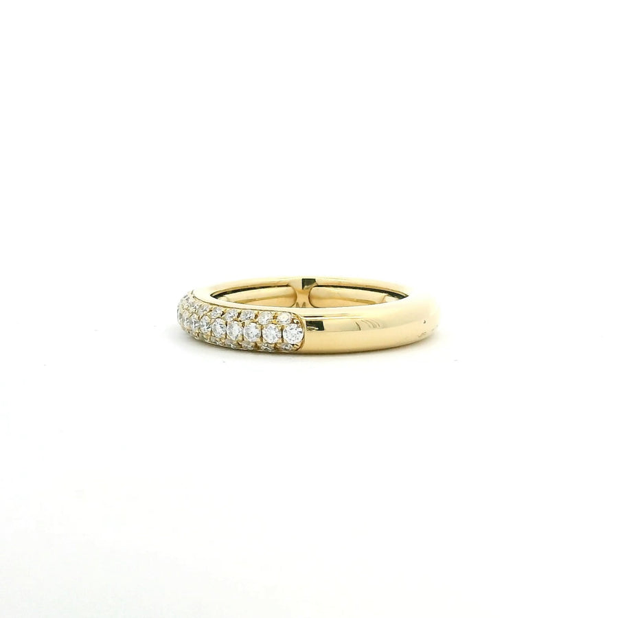 18K Gold Pave Diamond Stretch Ring