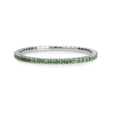 Bracelet XS:  45mm / White Gold / 8.55-10.83 Carats Green Tsavorites TW Stretch & Stack Green Tsavorite Tennis Bracelet, 8.55-18 Carats