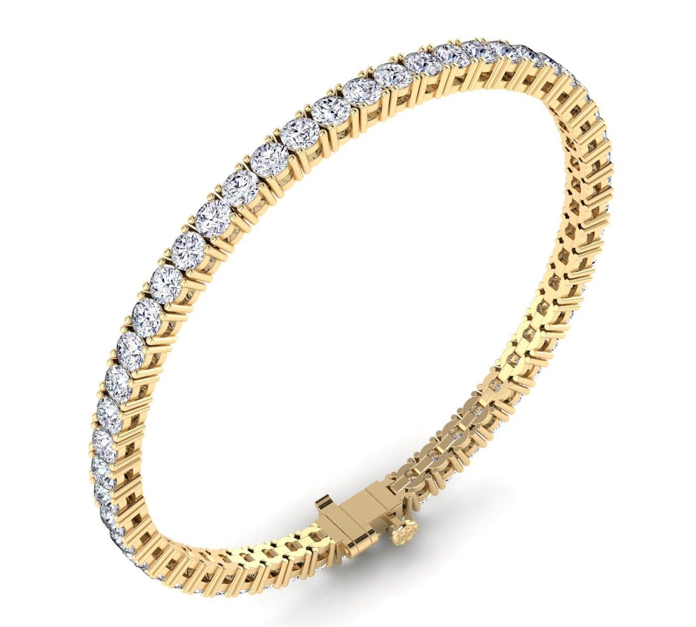 Bracelets 14K & 18K Gold Diamond Large Tennis Bracelet 4.8 ct, 4-prong setting, Lab Grown