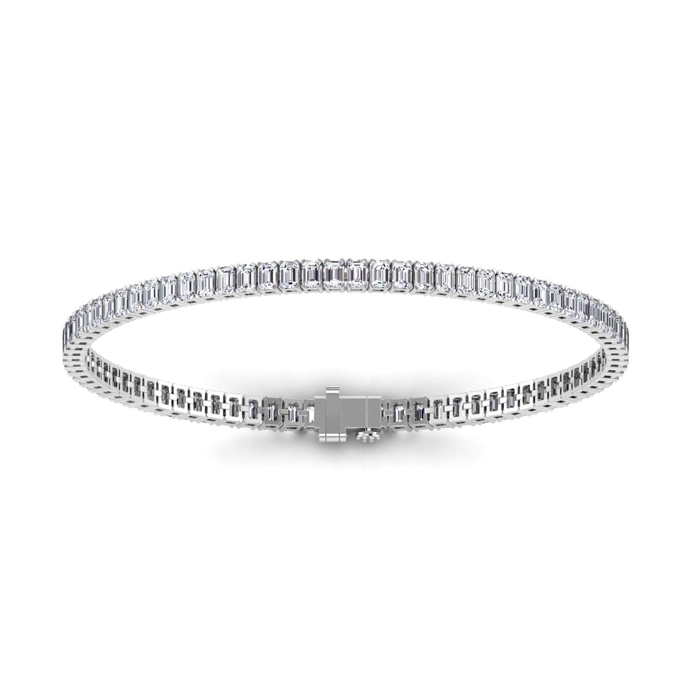 Bracelets 14K & 18K Gold Emerald Cut DiamondTennis Bracelet 6-7 ct, 4-prong setting, Lab Grown