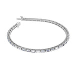 Bracelets 14K & 18K Gold horizontal Baguette Cut DiamondTennis Bracelet 7 ct, 4-prong setting, Lab Grown