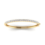 Bracelets 14K & 18K Gold Round Diamond Bangle Bracelet 3 ct, Lab Grown