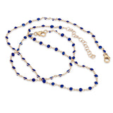 Bracelets 14K Gold Blue Sapphire Strand Bracelet