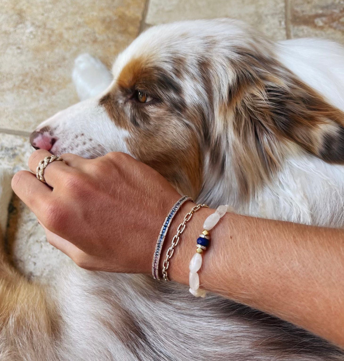 Bracelets 14K Gold Rainbow and Diamond Tennis Bracelet