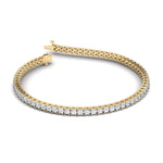 Bracelets 14K or 18K Gold Diamond Medium/Large Tennis Bracelet 4 ct 4-prong setting, Lab Grown