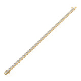 Bracelets 14K or 18K Gold Diamond Tennis Bracelet 2 ct bezel set, Lab Grown