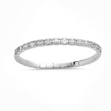 Bracelets 18K Gold Stretch Emerald Cut Illusion Diamond Tennis Bracelet