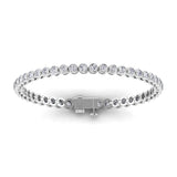 Bracelets 6.5" / White Gold / 14K 14K or 18K Gold Diamond Tennis Bracelet 4.85 ct bezel set, Lab Grown