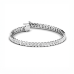 Bracelets 6" / White Gold / 14K 14K & 18K Gold and Emerald Cut Diamond 7-8 ct Tennis Bracelet Bezel Set, Lab Grown (Copy)