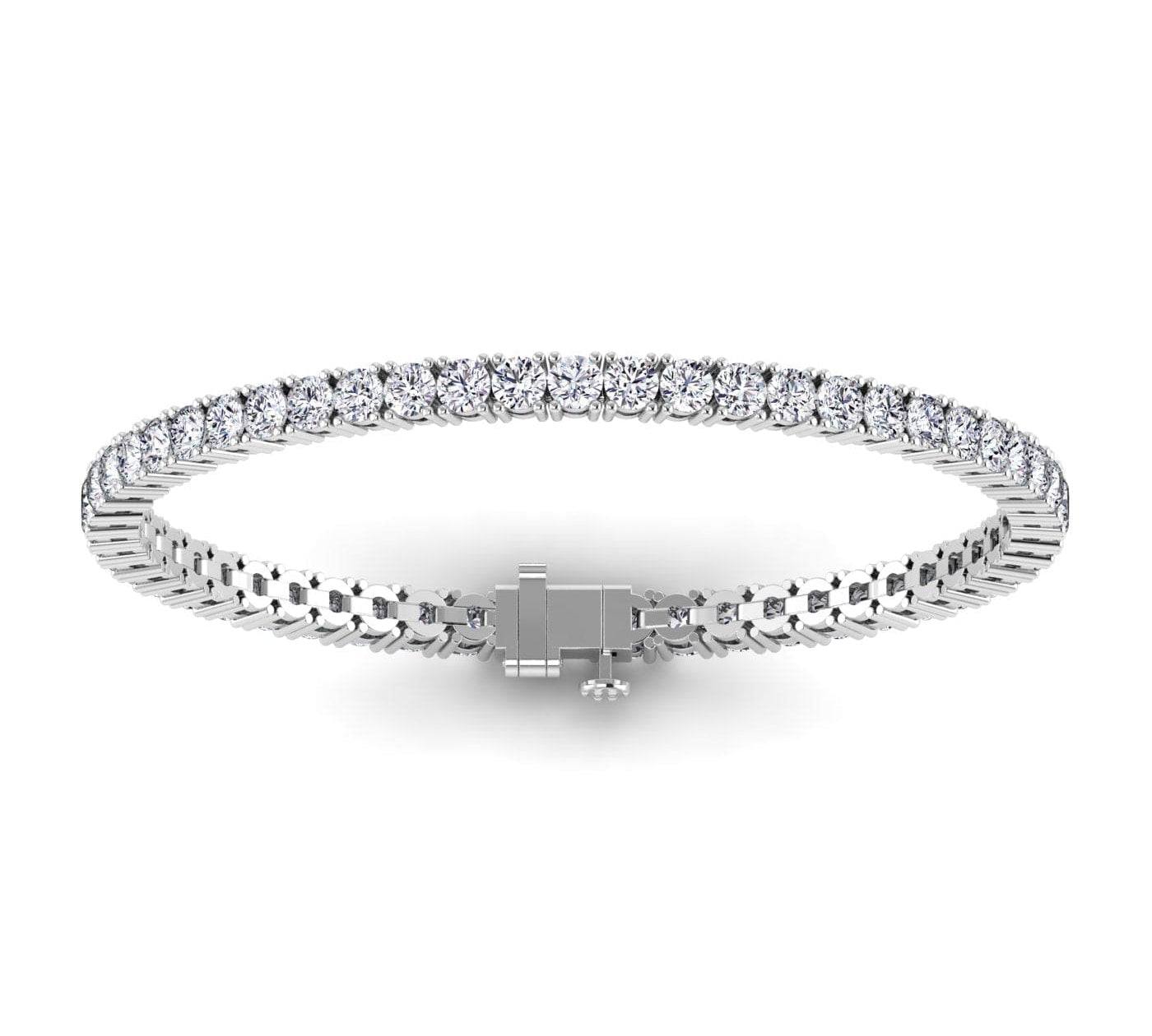 Bracelets 6" / White Gold / 14K 14K & 18K Gold Diamond Large Tennis Bracelet 4.8 ct, 4-prong setting, Lab Grown