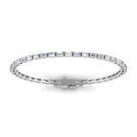 Bracelets 6" / White Gold / 14K 14K & 18K Gold horizontal Baguette Cut DiamondTennis Bracelet 7 ct, 4-prong setting, Lab Grown