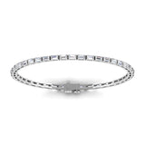 Bracelets 6" / White Gold / 14K 14K & 18K Gold horizontal Baguette Cut DiamondTennis Bracelet 7 ct, 4-prong setting, Lab Grown