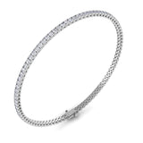 Bracelets 6" / White Gold / 14K 14K or 18K Gold Diamond Small Tennis Bracelet 2 ct 4-prong setting, Lab Grown