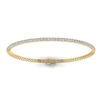 Bracelets 6" / Yellow Gold / 14K 14K or 18K Gold Diamond Small Tennis Bracelet 2 ct 4-prong setting, Lab Grown