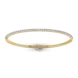 Bracelets 6" / Yellow Gold / 14K 14K or 18K Gold Diamond Small Tennis Bracelet 2 ct 4-prong setting, Lab Grown