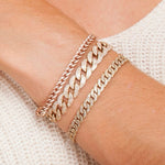 Bracelets Mini 14K Gold & Micro-Pave Diamonds Cuban Chain Bracelet Signature Piece