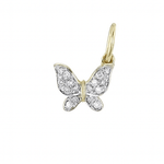 Charms & Pendants 14K Gold Butterfly and Diamond Charm