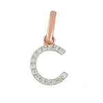 Charms & Pendants C / Rose Gold Gold & Diamond Initial Charm