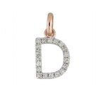 Charms & Pendants D / Rose Gold Gold & Diamond Initial Charm