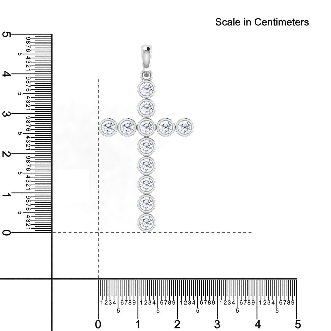 Charms & Pendants Diamond Cross in Solid 14K Gold, Lab Grown