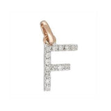 Charms & Pendants F / Rose Gold Gold & Diamond Initial Charm