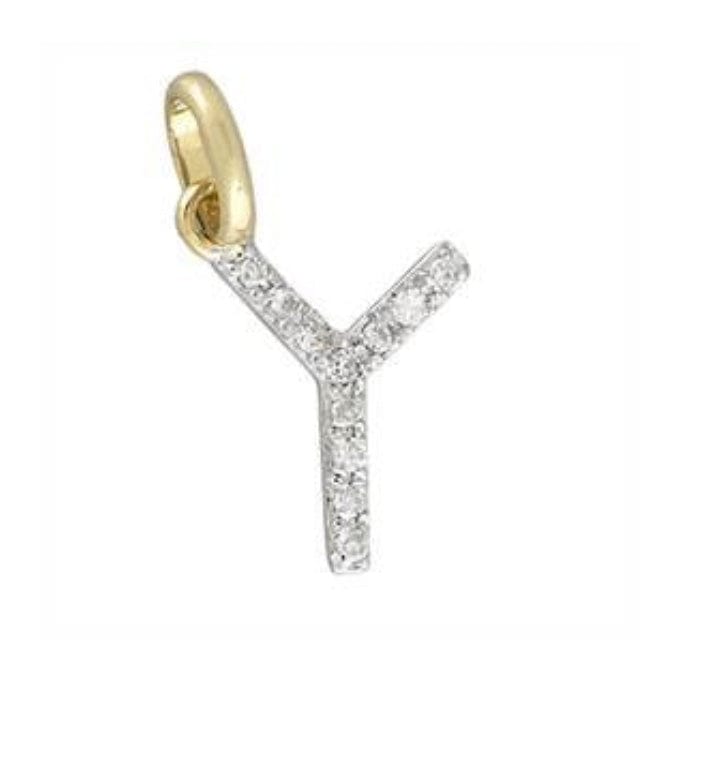 Charms & Pendants Gold & Diamond Initial Charm