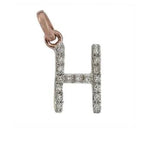 Charms & Pendants H / Rose Gold Gold & Diamond Initial Charm