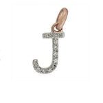 Charms & Pendants J / Rose Gold Gold & Diamond Initial Charm