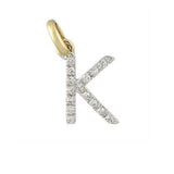 Charms & Pendants K / Rose Gold Gold & Diamond Initial Charm