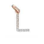 Charms & Pendants L / Rose Gold Gold & Diamond Initial Charm