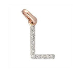 Charms & Pendants L / Rose Gold Gold & Diamond Initial Charm