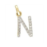 Charms & Pendants N / Rose Gold Gold & Diamond Initial Charm