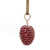 Charms & Pendants Puffy Pave Ruby Heart Charm