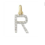 Charms & Pendants R / Rose Gold Gold & Diamond Initial Charm