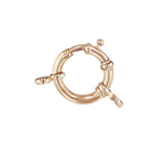 Charms & Pendants Rose Gold / 14K 14K & 18K  Gold Round Spring Carabiner Charm Enhancer/Connector Link