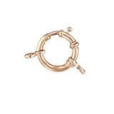 Charms & Pendants Rose Gold / 14K 14K & 18K  Gold Round Spring Carabiner Charm Enhancer/Connector Link