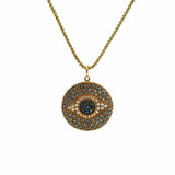 Charms & Pendants Rose Gold 18K Gold Blue Sapphire and Diamond Evil Eye Charm