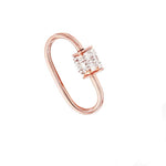 Charms & Pendants Rose Gold Medium Gold Carabiner Charm Enhancer with Diamonds