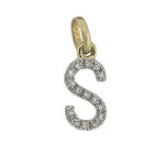 Charms & Pendants S / Rose Gold Gold & Diamond Initial Charm