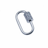 Charms & Pendants White Gold Large Gold Carabiner Charm Enhancer with DIamonds