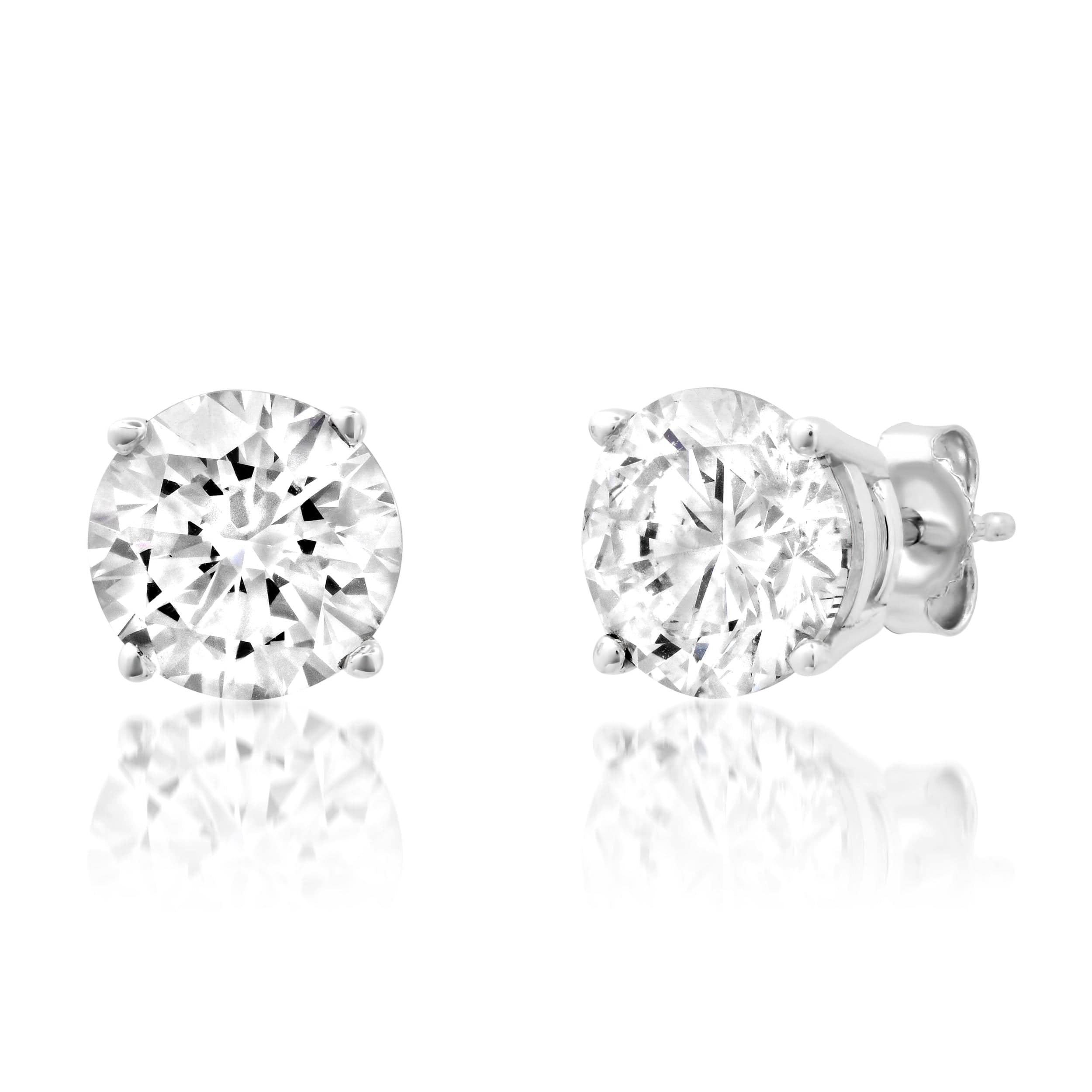 Earrings Rose Gold / 1.0 ct each stone (2ct total) / E/F VVS/VS 14K &18K Gold Diamond Stud Earrings Lab Grown