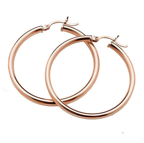 Earrings Rose Gold Medium Gold Hoop Earrings