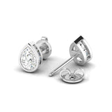 Earrings White Gold / 14K / .5 carats total weight 14K & 18K Gold Pear Bezel Set Diamond Stud Earrings, Lab Grown