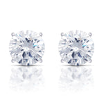 Earrings White Gold / 2.5 ct each stone (5ct total) / E/F VVS/VS 14K &18K Gold Diamond Stud Earrings Lab Grown