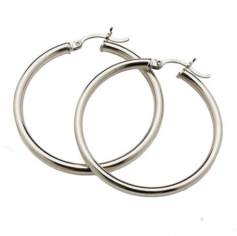 Earrings White Gold Medium Gold Hoop Earrings