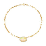 Necklace 14K & 18K Opal & Diamond  Necklace