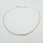 Necklace 18K Gold Diamond Strand invisible Drilled Diamond and Chain Necklace (Copy)