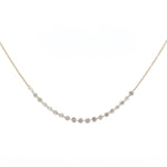 Necklace 18K Gold Diamond Strand invisible Drilled Diamond and Chain Necklace (Copy)